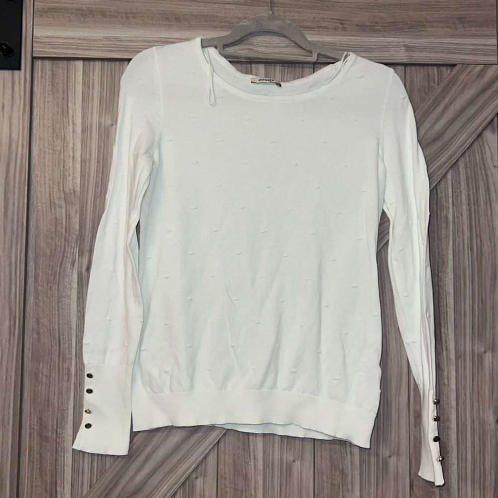 16. Orsay elegant white long sleeve